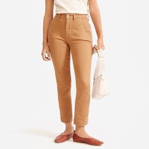 Everlane The Slim Leg Crop in Tawny Brown, size 0